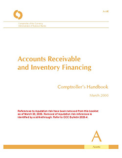 Comptroller's Handbook: Accounts Receivable and Inventory Financing Cover Image